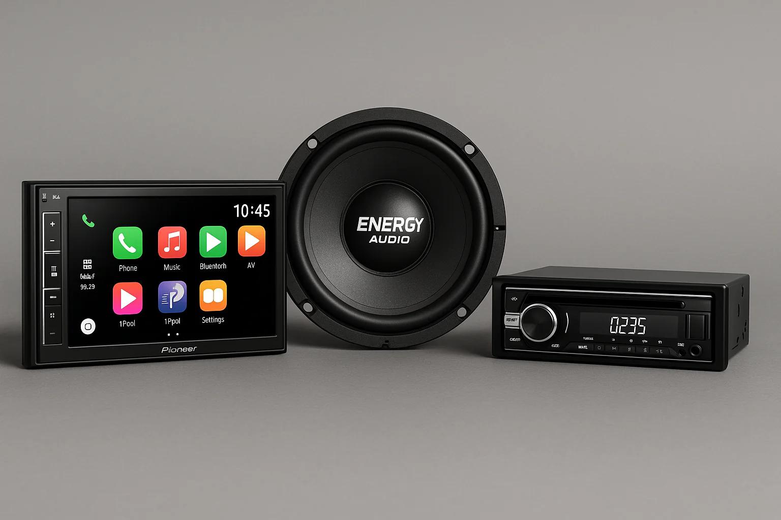 Head unit and speaker hardware display
